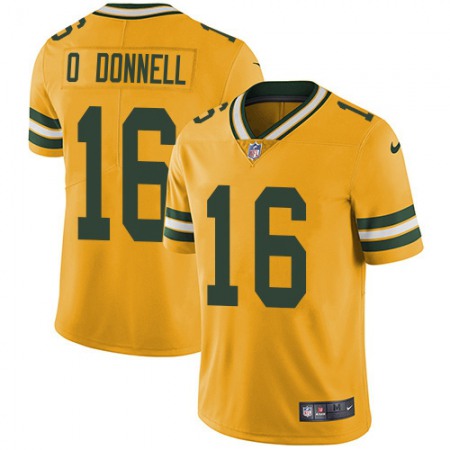 Nike Packers #16 Pat O'Donnell Yellow Youth Stitched NFL Limited Rush Jersey