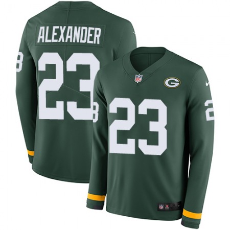 Nike Packers #23 Jaire Alexander Green Team Color Youth Stitched NFL Limited Therma Long Sleeve Jersey