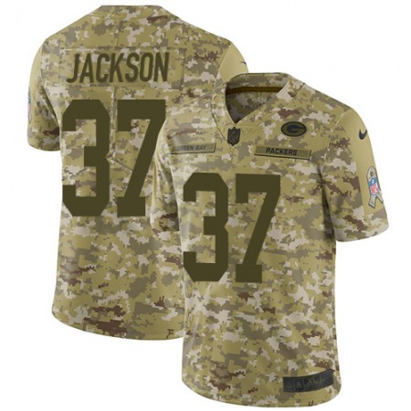 Nike Packers #37 Josh Jackson Camo Youth Stitched NFL Limited 2018 Salute to Service Jersey