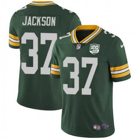 Nike Packers #37 Josh Jackson Green Team Color Youth 100th Season Stitched NFL Vapor Untouchable Limited Jersey