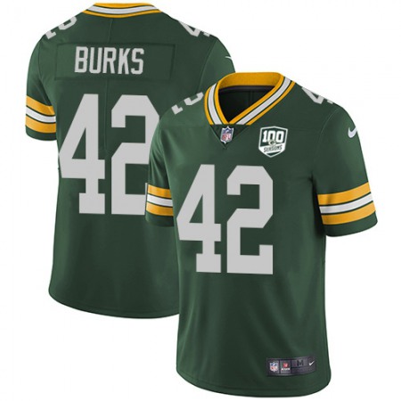 Nike Packers #42 Oren Burks Green Team Color Youth 100th Season Stitched NFL Vapor Untouchable Limited Jersey