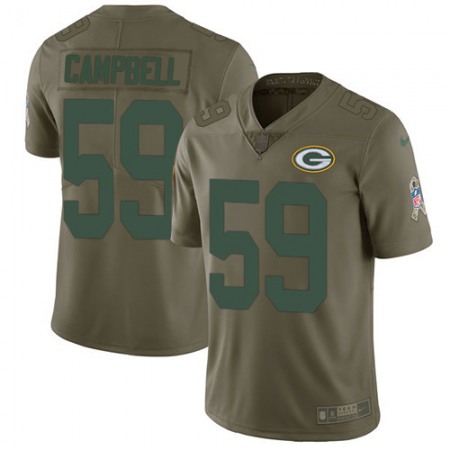 Nike Packers #59 De'Vondre Campbell Olive Youth Stitched NFL Limited 2017 Salute To Service Jersey