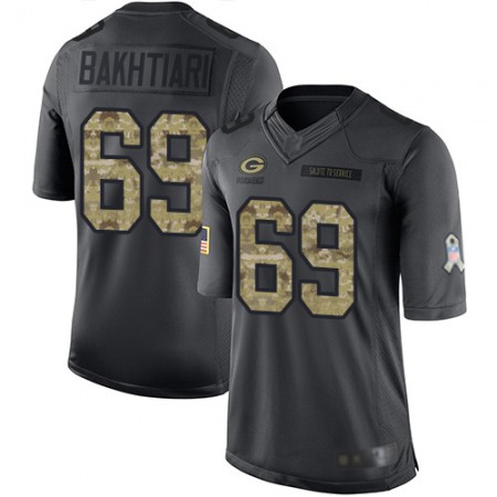 Nike Packers #69 David Bakhtiari Black Youth Stitched NFL Limited 2016 Salute to Service Jersey