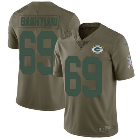 Nike Packers #69 David Bakhtiari Olive Youth Stitched NFL Limited 2017 Salute to Service Jersey