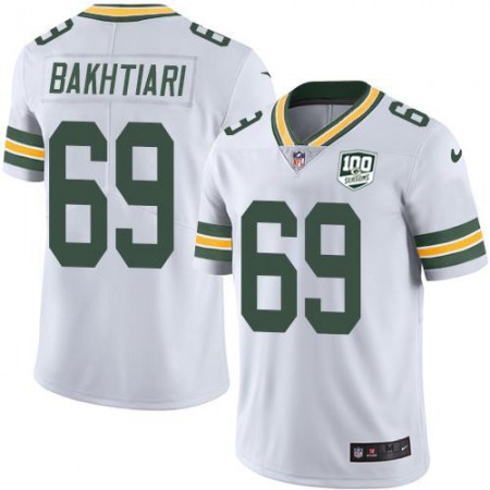 Nike Packers #69 David Bakhtiari White Youth 100th Season Stitched NFL Vapor Untouchable Limited Jersey