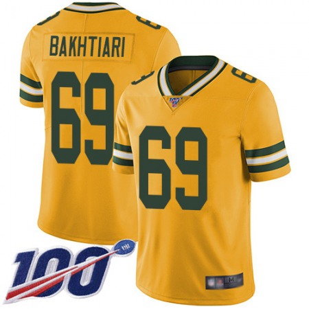 Nike Packers #69 David Bakhtiari Yellow Youth Stitched NFL Limited Rush 100th Season Jersey