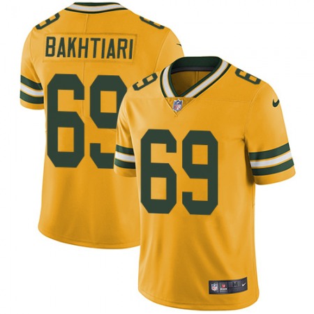 Nike Packers #69 David Bakhtiari Yellow Youth Stitched NFL Limited Rush Jersey