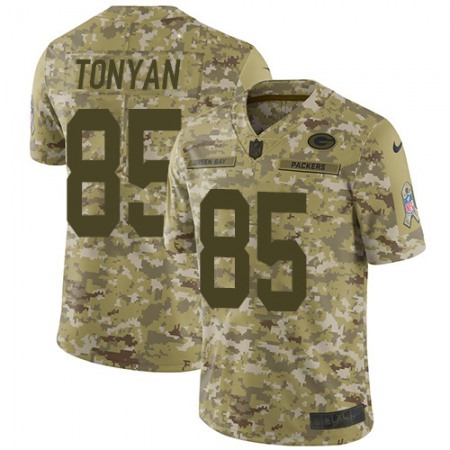 Nike Packers #85 Robert Tonyan Camo Youth Stitched NFL Limited 2018 Salute To Service Jersey