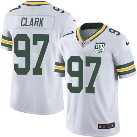 Nike Packers #97 Kenny Clark White Youth 100th Season Stitched NFL Vapor Untouchable Limited Jersey