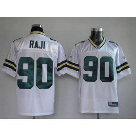 Packers #90 B.J. Raji White Stitched Youth NFL Jersey