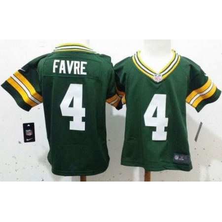 Toddler Nike Packers #4 Brett Favre Green Team Color Stitched NFL Elite Jersey