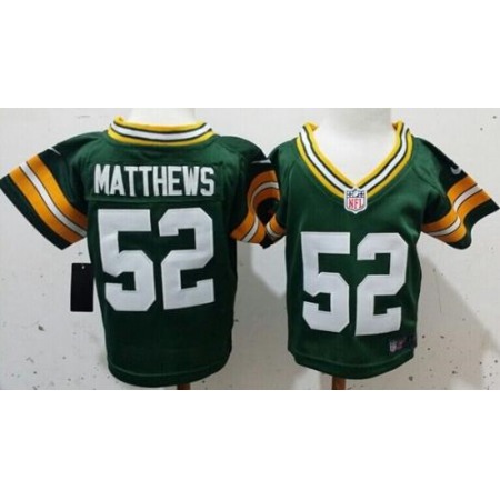 Toddler Nike Packers #52 Clay Matthews Green Team Color Stitched NFL Elite Jersey