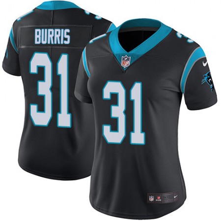 Nike Panthers #31 Juston Burris Black Team Color Women's Stitched NFL Vapor Untouchable Limited Jersey