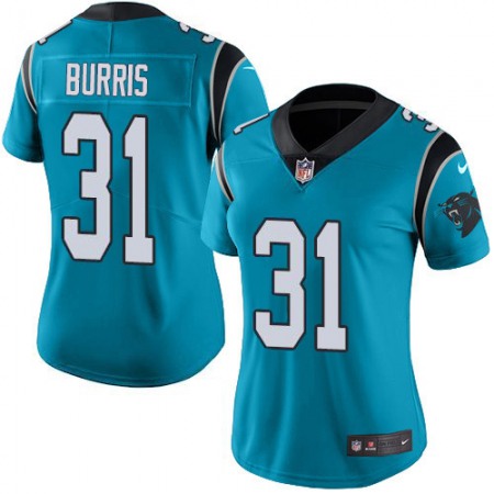 Nike Panthers #31 Juston Burris Blue Alternate Women's Stitched NFL Vapor Untouchable Limited Jersey