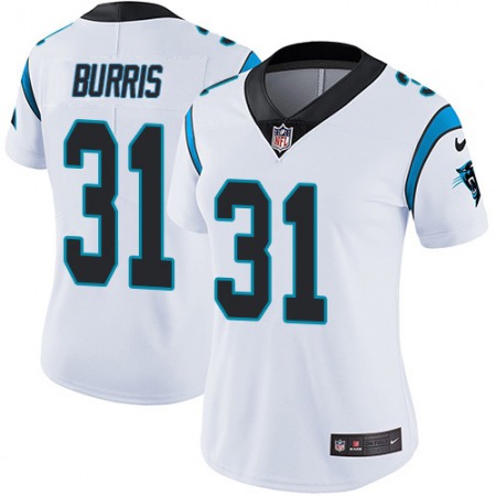 Nike Panthers #31 Juston Burris White Women's Stitched NFL Vapor Untouchable Limited Jersey