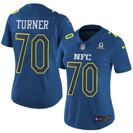 Nike Panthers #70 Trai Turner Navy Women's Stitched NFL Limited NFC 2017 Pro Bowl Jersey