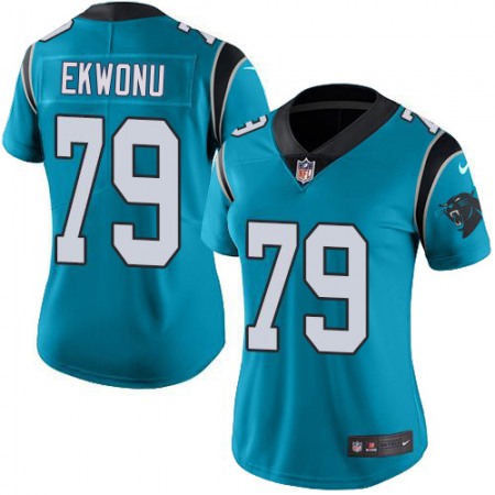 Nike Panthers #79 Ikem Ekwonu Blue Alternate Women's Stitched NFL Vapor Untouchable Limited Jersey