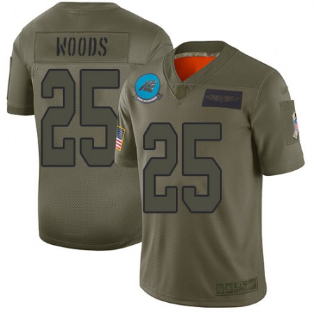 Nike Panthers #25 Xavier Woods Camo Youth Stitched NFL Limited 2019 Salute to Service Jersey