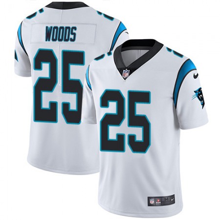 Nike Panthers #25 Xavier Woods White Youth Stitched NFL Vapor Untouchable Limited Jersey