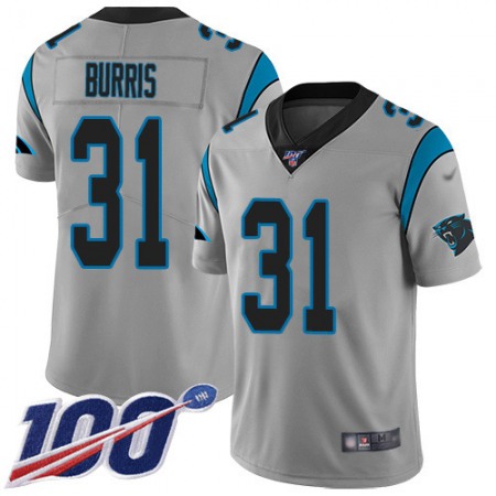 Nike Panthers #31 Juston Burris Silver Youth Stitched NFL Limited Inverted Legend 100th Season Jersey