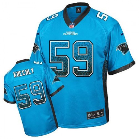 Nike Panthers #59 Luke Kuechly Blue Alternate Youth Stitched NFL Elite Drift Fashion Jersey