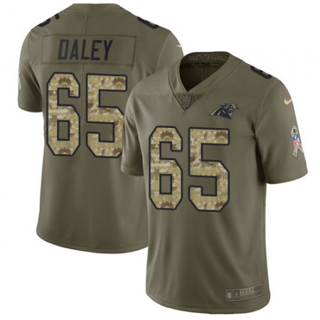 Nike Panthers #65 Dennis Daley Olive/Camo Youth Stitched NFL Limited 2017 Salute To Service Jersey