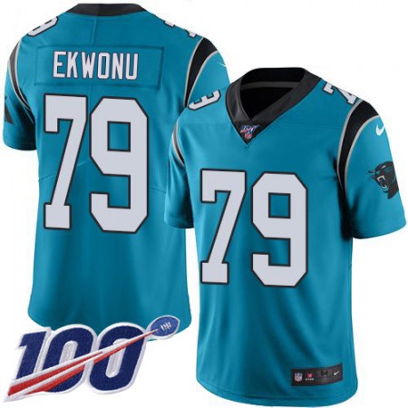 Nike Panthers #79 Ikem Ekwonu Blue Alternate Youth Stitched NFL 100th Season Vapor Untouchable Limited Jersey