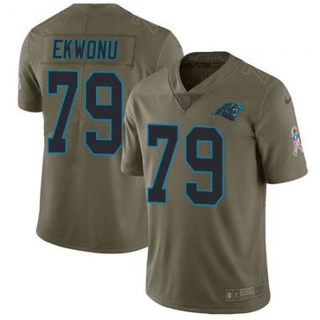 Nike Panthers #79 Ikem Ekwonu Olive Youth Stitched NFL Limited 2017 Salute To Service Jersey