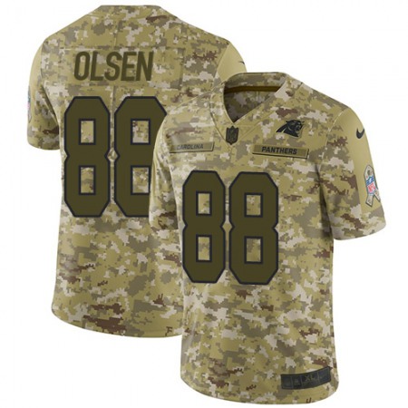 Nike Panthers #88 Greg Olsen Camo Youth Stitched NFL Limited 2018 Salute to Service Jersey