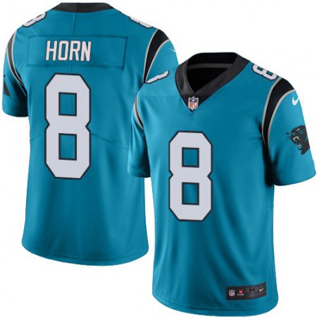 Nike Panthers #8 Jaycee Horn Blue Youth Stitched NFL Limited Rush Jersey