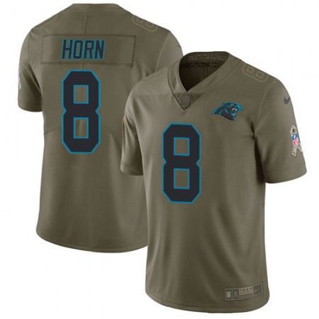 Nike Panthers #8 Jaycee Horn Olive Youth Stitched NFL Limited 2017 Salute To Service Jersey