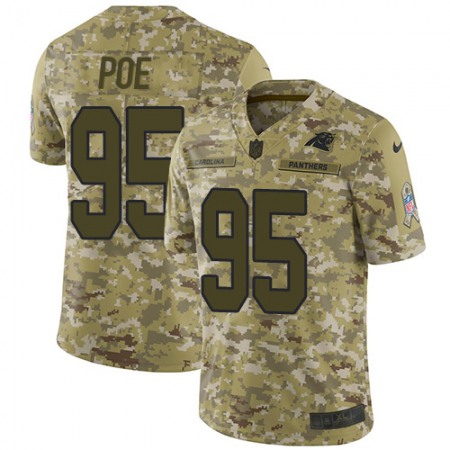 Nike Panthers #95 Dontari Poe Camo Youth Stitched NFL Limited 2018 Salute to Service Jersey