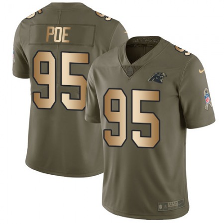 Nike Panthers #95 Dontari Poe Olive/Gold Youth Stitched NFL Limited 2017 Salute to Service Jersey