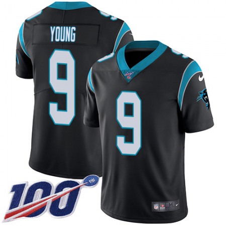 Nike Panthers #9 Bryce Young Black Team Color Youth Stitched NFL 100th Season Vapor Untouchable Limited Jersey