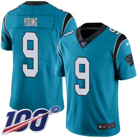 Nike Panthers #9 Bryce Young Blue Alternate Youth Stitched NFL 100th Season Vapor Untouchable Limited Jersey