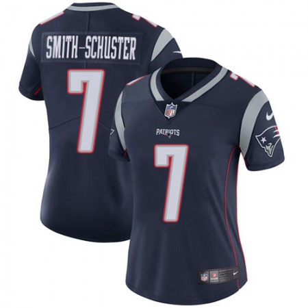 Nike Patriots #7 JuJu Smith-Schuster Navy Blue Team Color Women's Stitched NFL Vapor Untouchable Limited Jersey