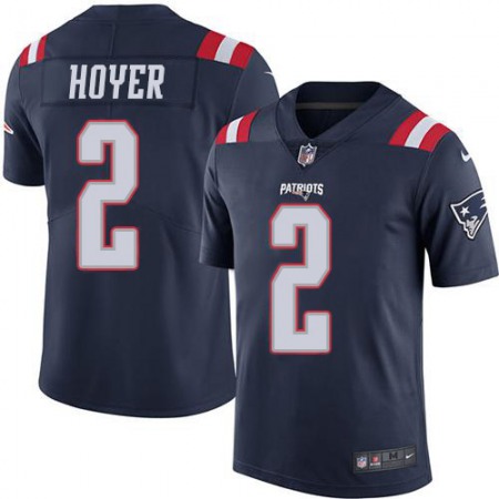 Nike Patriots #2 Brian Hoyer Navy Blue Youth Stitched NFL Limited Rush Jersey