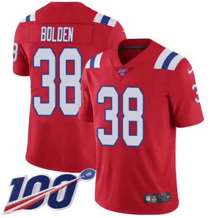 Nike Patriots #38 Brandon Bolden Red Alternate Youth Stitched NFL 100th Season Vapor Untouchable Limited Jersey