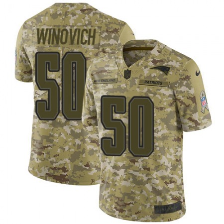 Nike Patriots #50 Chase Winovich Camo Youth Stitched NFL Limited 2018 Salute to Service Jersey