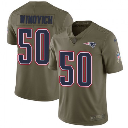 Nike Patriots #50 Chase Winovich Olive Youth Stitched NFL Limited 2017 Salute to Service Jersey
