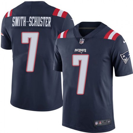 Nike Patriots #7 JuJu Smith-Schuster Navy Blue Youth Stitched NFL Limited Rush Jersey