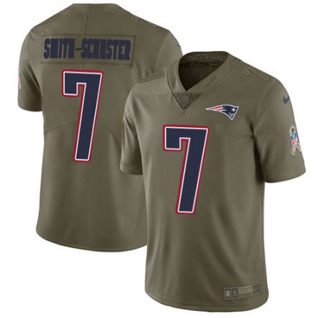 Nike Patriots #7 JuJu Smith-Schuster Olive Youth Stitched NFL Limited 2017 Salute To Service Jersey