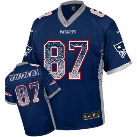 Nike Patriots #87 Rob Gronkowski Navy Blue Team Color Youth Stitched NFL Elite Drift Fashion Jersey