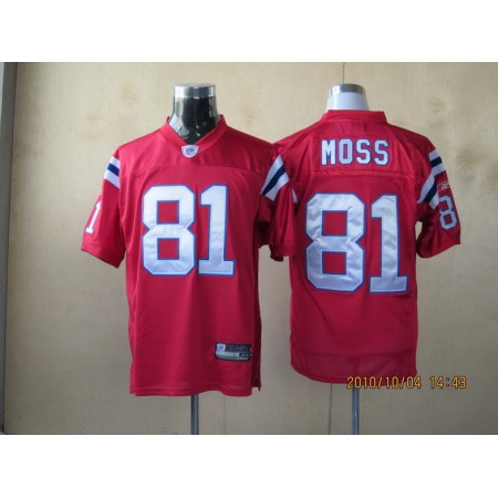 Patriots #81 Randy Moss Red Stitched Youth NFL Jersey