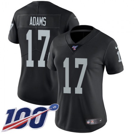 Nike Raiders #17 Davante Adams Black Team Color Women's Stitched NFL 100th Season Vapor Untouchable Limited Jersey