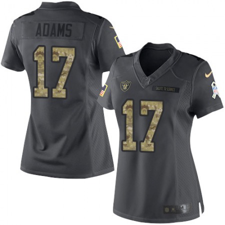 Nike Raiders #17 Davante Adams Black Women's Stitched NFL Limited 2016 Salute to Service Jersey