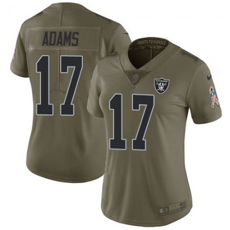 Nike Raiders #17 Davante Adams Olive Women's Stitched NFL Limited 2017 Salute To Service Jersey