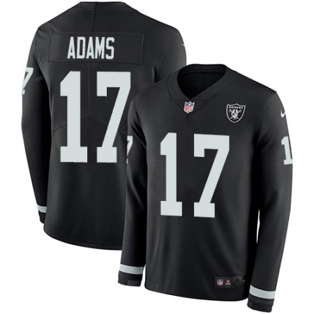 Nike Raiders #17 Davante Adams Black Team Color Youth Stitched NFL Limited Therma Long Sleeve Jersey