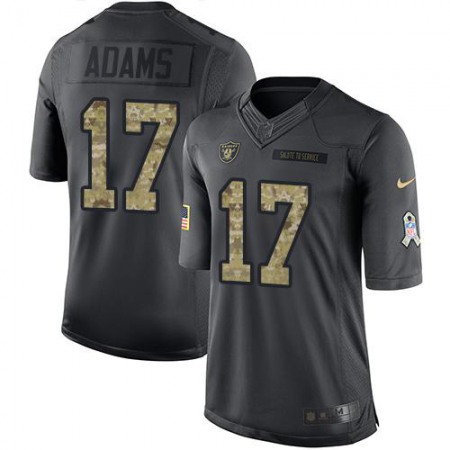 Nike Raiders #17 Davante Adams Black Youth Stitched NFL Limited 2016 Salute To Service Jersey