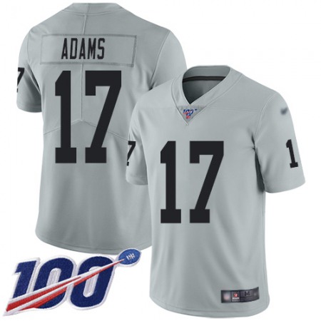 Nike Raiders #17 Davante Adams Silver Youth Stitched NFL Limited Inverted Legend 100th Season Jersey
